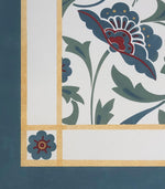 Load image into Gallery viewer, A close-up image of a corner of All-Over-Floral Floorcloth #7.