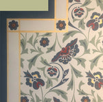 Load image into Gallery viewer, Close up of yet another corner of All-Over-Floral Floorcloth #9.