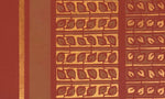 Load image into Gallery viewer, Close up of motifs - Autumn Leaves Floorcloth #8.