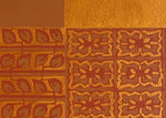 Load image into Gallery viewer, Close up of corner - Autumn Leaves Floorcloth #9.