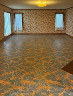 Load image into Gallery viewer, Chamber House Floorcloth #2 installed!! in the Living Room.