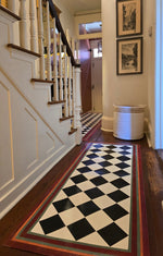 Load image into Gallery viewer, In-Situ image of Diamond Floorcloth #4.