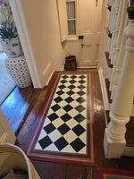 Load image into Gallery viewer, Another in-situ image of Diamond Floorcloth #3.