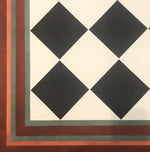 Load image into Gallery viewer, Close up of corner of Diamond Floorcloth #4.