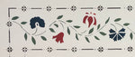 Load image into Gallery viewer, Close up of top and bottom border, Edward Durant Floorcloth #2.