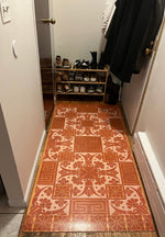 Load image into Gallery viewer, In-situ image of Greek Key Floorcloth #3.