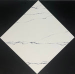 Load image into Gallery viewer, Close up of white diamond motifs - John Jay Homestead Floorcloth #1.