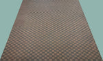 Load image into Gallery viewer, This is a full image of this floorcloth, based on a linoleum pattern c.1910 or so.  The floorcloth will be installed wall-to-wall is made slightly larger the the maximum vertical and horizontal size of the kitchen it will be installed in.