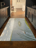 Load image into Gallery viewer, In-situ image of Rufus Porter Floorcloth #1.