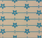 Load image into Gallery viewer, Close up of center pattern - Starflower Floorcloth #7.