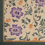 Load image into Gallery viewer, Close up of corner of Wild Roses Floorcloth $5.