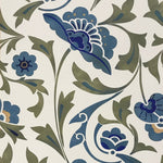Load image into Gallery viewer, A close-up of the all-over floral pattern adorning this floorcloth.
