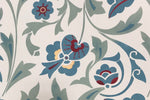 Load image into Gallery viewer, A close up of floral and leaf motifs in All-Over-Floral Floorcloth #6.