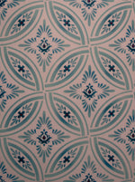 Load image into Gallery viewer, Close up of the interlocking circle pattern and palette for Grace Floorcloth #4.