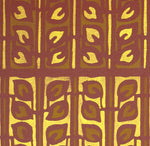 Load image into Gallery viewer, A close up of the center pattern of Autumn Leaves Floorcloth #2.