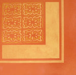 Load image into Gallery viewer, An image of the corner of Autumn Leaves Floorcloth #4.