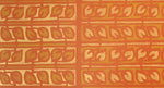 Load image into Gallery viewer, A close up of the center pattern for Autumn Leaves Floorcloth #4.