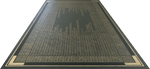 Load image into Gallery viewer, Full Image of Autumn Leaves Floorcloth #5 - side view.