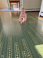 Load image into Gallery viewer, Autumn Leaves Floorcloth #5 proves to be a great place to learn to crawl.