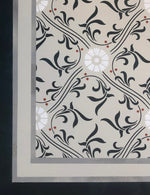 Load image into Gallery viewer, Close up of Beaux Arts Floorcloth #2 corner.