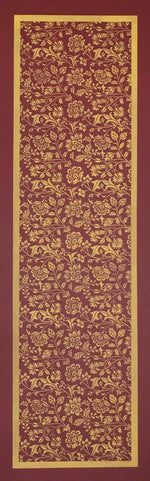 Load image into Gallery viewer, The full image of this floorcloth runner based on a chintz pattern.