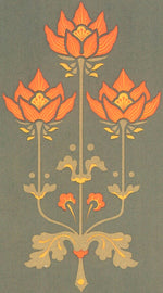 Load image into Gallery viewer, Source image for Poppy Floorcloth series from Christopher Dresser's "Studies in Design", c1875.
