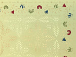 Load image into Gallery viewer, Close up corner image of this floorcloth based on a pattern found in the Edward Durant House in Newton, MA, c1734. based on