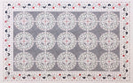 Load image into Gallery viewer, Full image of Edward Durant Floorcloth #2.  This pattern was found in the Edward Durant House, c. 1734, in Newton MA.