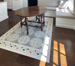 Load image into Gallery viewer, An in-situ image of Edward Durant Floorcloth #2 in its home in Connecticut.