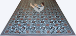 Load image into Gallery viewer, Scale for Eidsvoll 1814 Floorcloth #1 via boat pose.