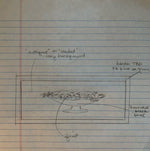 Load image into Gallery viewer, The original client-provided pencil sketch of the floorcloth concept.