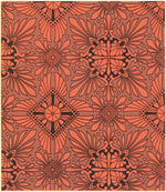 Load image into Gallery viewer, Source image for this floorcloth's design; based on a pattern in Christopher Dresser's "Studies in Design", c. 1875.