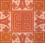 Load image into Gallery viewer, A close up of this floorcloth, showing the greek key element.