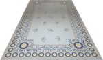 Load image into Gallery viewer, This floorcloth is based on a ceiling pattern in the 1889 Robert Graves Co. Wallpaper Catalog.