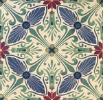 Load image into Gallery viewer, Close up of Greek Windmills floorcloth.