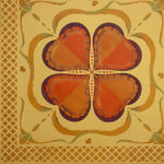 Load image into Gallery viewer, A close up image of the corner of Honeymoon Floorcloth #1.