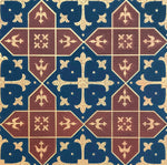 Load image into Gallery viewer, A close up of the Hay House pattern used for Hay House Floorcloth #3.