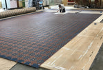 Load image into Gallery viewer, Hay House Floorcloth #4 in production.