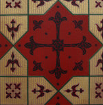 Load image into Gallery viewer, An even closer up image of Hay House Floorcloth #5.