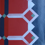 Load image into Gallery viewer, A close up of the border for Honeycomb Floorcloth #3.