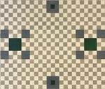Load image into Gallery viewer, Close up of this linoleum pattern with the orientation of the pattern on the square, vs. the diagonal.