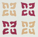 Load image into Gallery viewer, A close up image of the motif based on an original linoleum pattern c1910 or so.