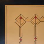 Load image into Gallery viewer, An image of the corner of Leaded Glass Floorcloth #2.