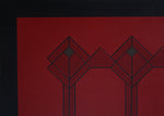 Load image into Gallery viewer, A close up of the corner of Leaded Glass Floorcloth #3.