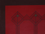 Load image into Gallery viewer, A close up of the corner of Leaded Glass Floorcloth #4.