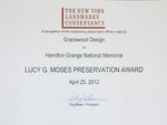 Load image into Gallery viewer, Gracewood Design was honored with the Lucy G. Moses Preservation Award.