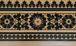 Load image into Gallery viewer, Close up of this floorcloth's border element.