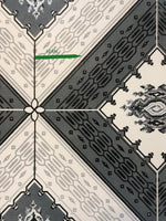 Load image into Gallery viewer,  A close up of the floorcloth seam which is required as the width of the floorcloth is greater than 10'.
