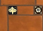 Load image into Gallery viewer, Another close up of the interior tiles in Mexican Tile Floorcloth #1.