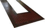 Load image into Gallery viewer, This is the full image of this shaped floorcloth, based on a design by Christopher Dresser, c.1875.